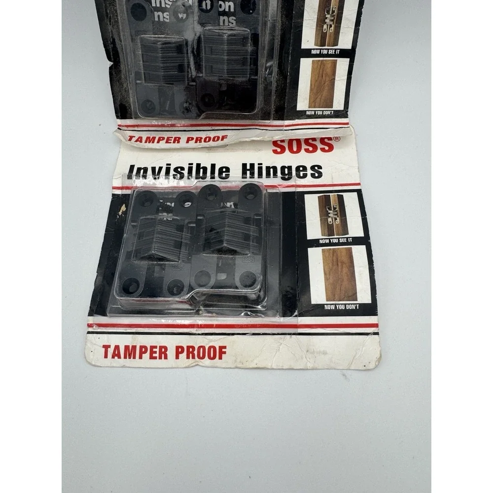SOSS Invisible Hinges 204CUS19 Black Hinges New 2 Sets Of 2 (4 Total)